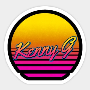 Kenny G Personalized Name Birthday Retro 80s Styled Gift Sticker